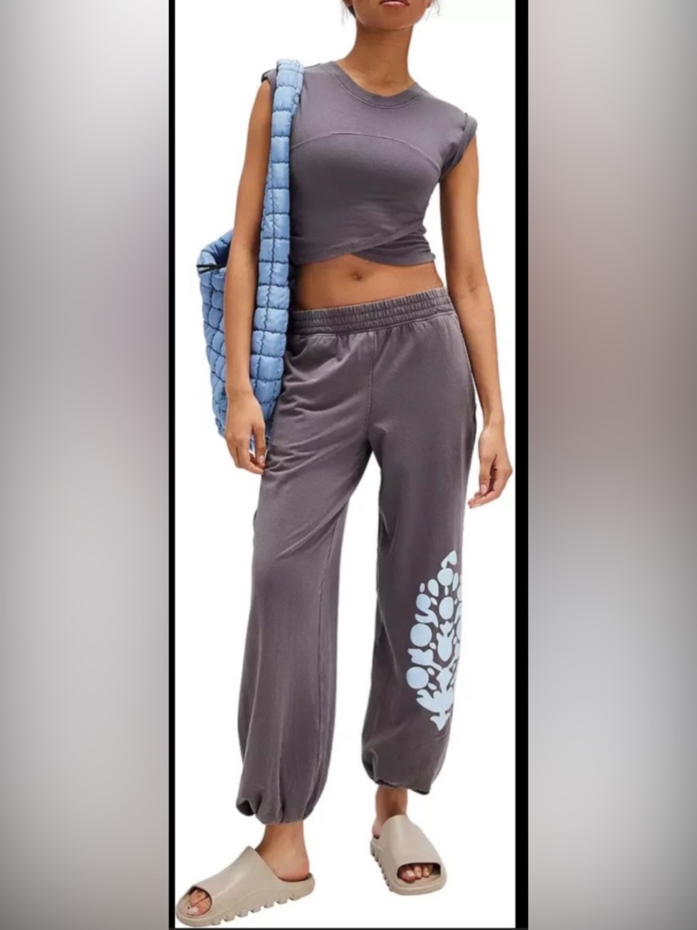 NWT FP Movement Hot Shot Logo Crossover Set in Dark Shadow size Small
